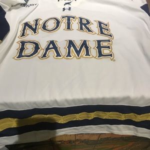 Two like new notre dame hockey jerseys